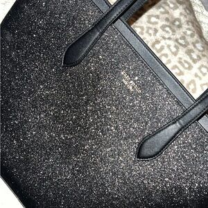 Kate Spade Elegant Black Glitter Tote Bag